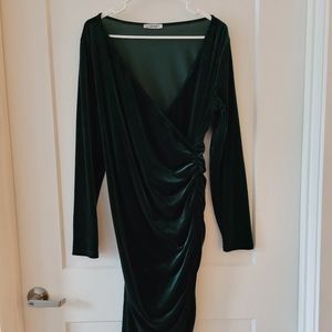 Emerald Velvet Dress